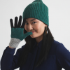 Miss Pompom Grey Colourblock Wool Gloves