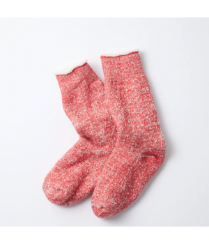 Red Double Faced Crew Comfy Socks