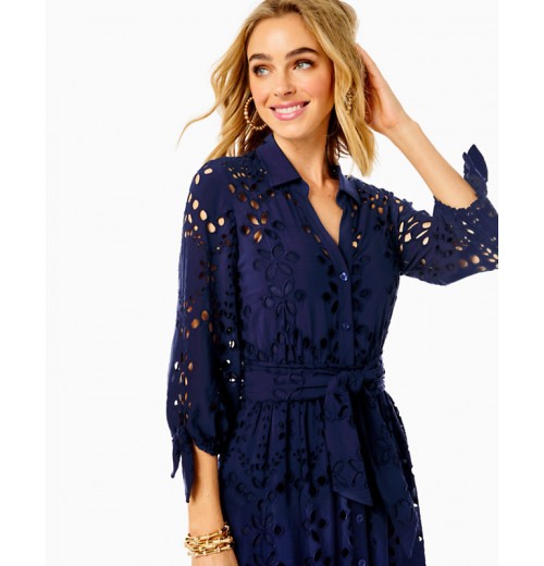 Amrita Eyelet Midi Dress