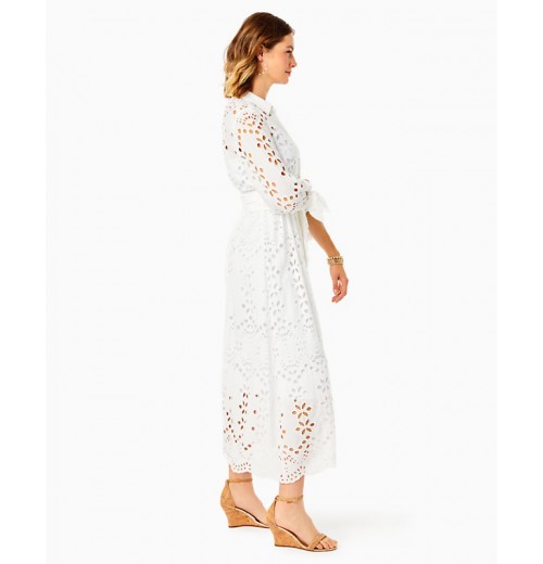 Amrita Eyelet Midi Dress