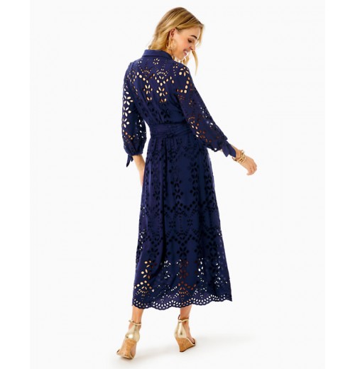 Amrita Eyelet Midi Dress