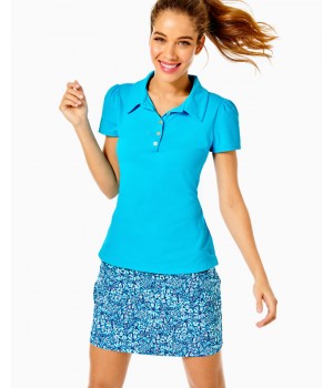 UPF 50+ Luxletic Frida Puff Sleeve Polo